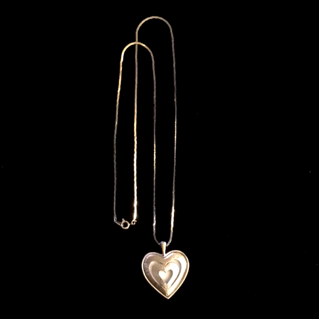 Gold Plated Heart Pendant And Chain
